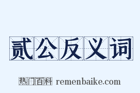 贰公反义词是什么意思的图片